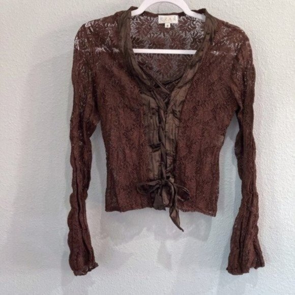 Black Boho Y2K Bell Sleeve Top